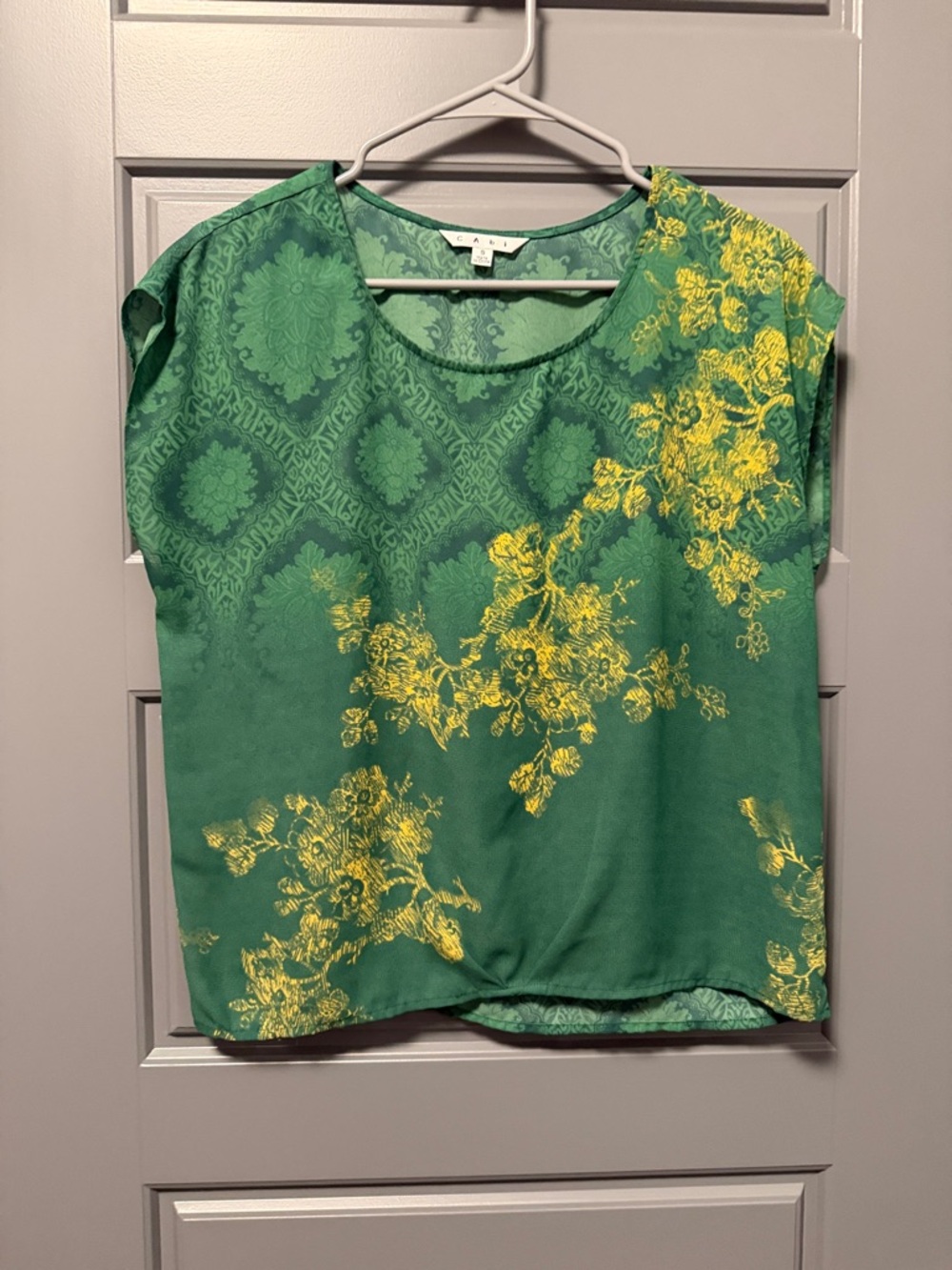 CAbi #597 Green With Envy Blouse